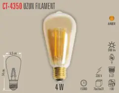 CT-4350 CATA 4W Amber Rustik Led Ampul