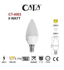CT-4083 CATA 8W Buji Led Ampul