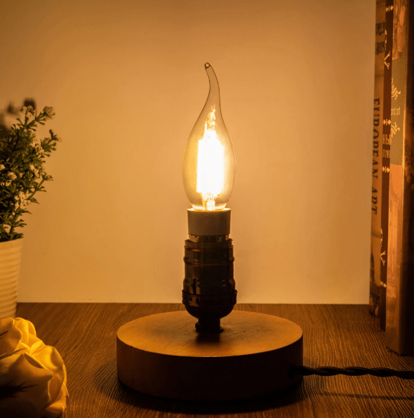 CT-4064 CATA 7W Soft Cam Kıvrık Rustik Buji Ampul Gün Işığı