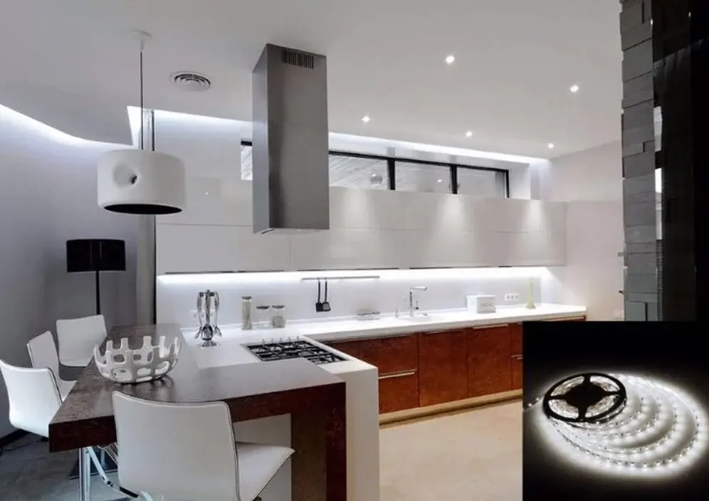 CT-4535 CATA 12 Çip İç Mekan Gold Beyaz Şerit Led (Paket 5 Metre)