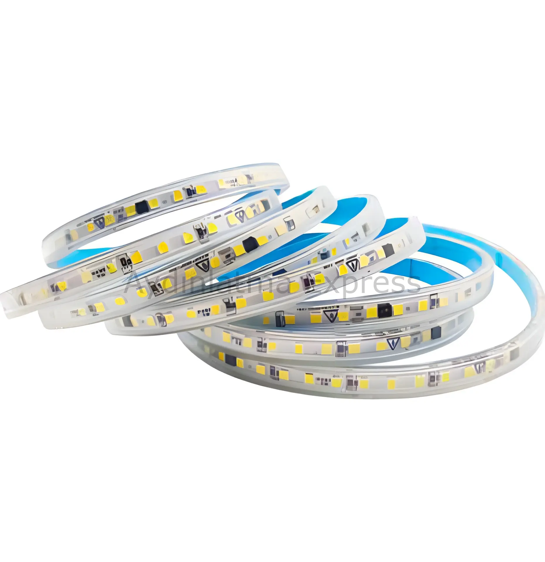 CT-4497 CATA 10 Çip 220V Yapışkanlı Trafosuz Amber Şerit Led  (Paket 100 Metre)