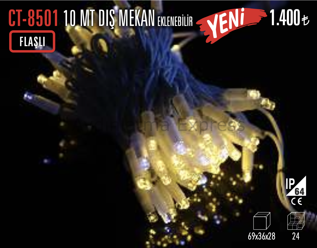 CT-8501 CATA 10 Metre Dış Mekan Eklenebilir Yılbaşı Süsü