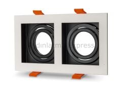 NOAS Amazon Beyaz-Siyah İkili Boş Kasa YL60-2361