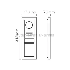 003002 AUDİO 2 x 16 LCD Ekranlı Zil Paneli Bus Plus (Mekanik Butonlu)