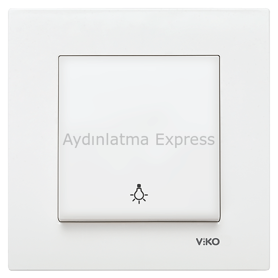 Viko Karre Light Anahtar Beyaz (Çerçeve Hariç)