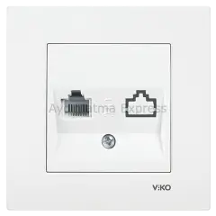 Viko Karre Nümeris Telefon Prizi Beyaz (Çerçeve Hariç)