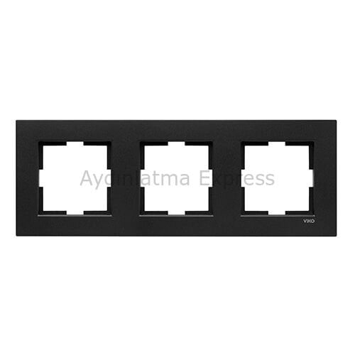 Viko Novella Üçlü Çerçeve Siyah
