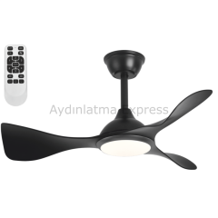 CT-3001 CATA Zürih Siyah 6 Kademe 3 Işık Renkli Tavan Vantilatörü