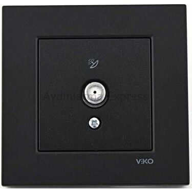 Viko Novella Uydu Prizi F Konnektör Sonlu Siyah (Çerçeve Hariç)