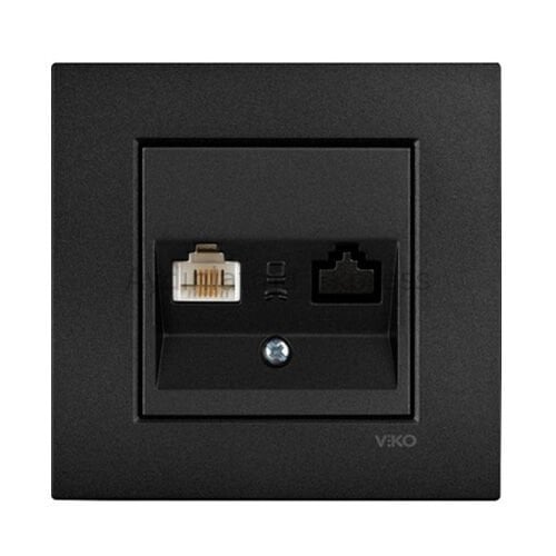 Viko Novella Nümeris Telefon Prizi Siyah (Çerçeve Hariç)