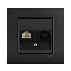 Viko Novella Nümeris Telefon Prizi Siyah (Çerçeve Hariç)