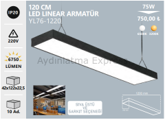 NOAS 120CM 75W Led Linear Armatür YL76-1220