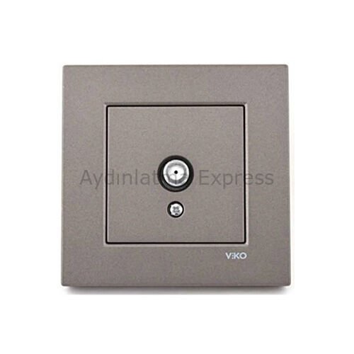 Viko Novella Uydu Prizi F Konnektör Sonlu Antrasit (Çerçeve Hariç)