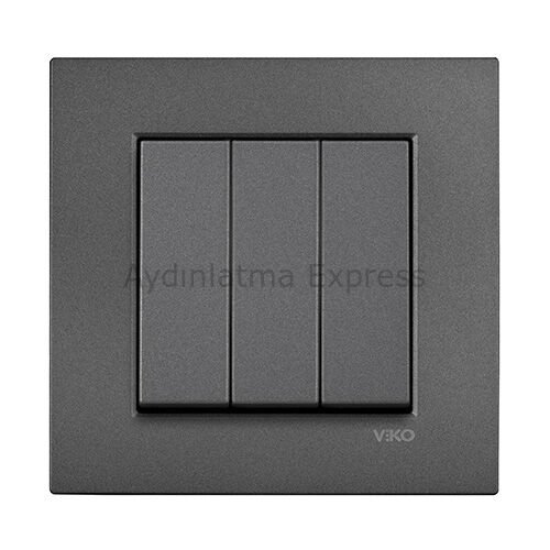 Viko Novella Üçlü Anahtar Füme (Çerçeve Hariç)