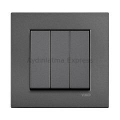 Viko Novella Üçlü Anahtar Füme (Çerçeve Hariç)