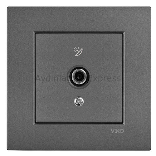 Viko Novella Uydu Prizi F Konnektör Sonlu Füme (Çerçeve Hariç)