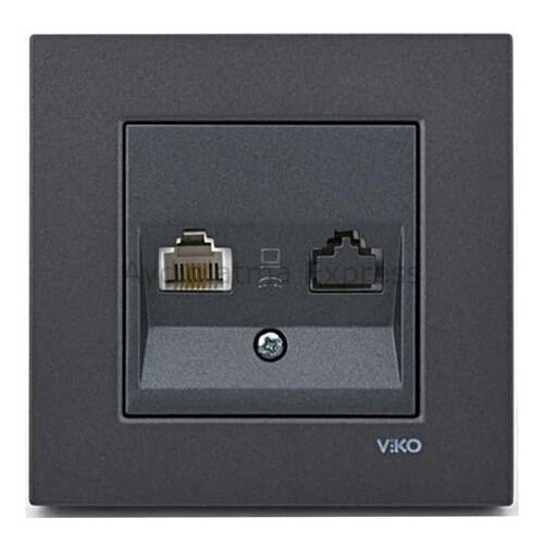 Viko Novella Nümeris Telefon Prizi Füme (Çerçeve Hariç)