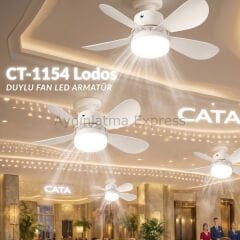 CT-1154 CATA Lodos Fanlı Led Ampul (Vantilatör)