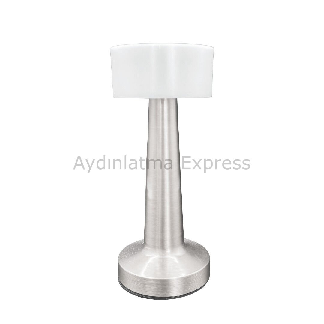 K2 Gümüş 3 Fonksiyonlu Masa Lambası Dimlenebilir KML103