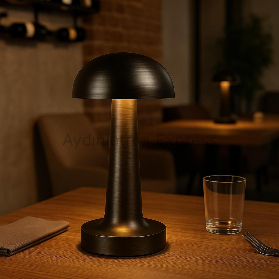 CT-8428 CATA Lizbon Siyah Şarjlı Masa Lambası