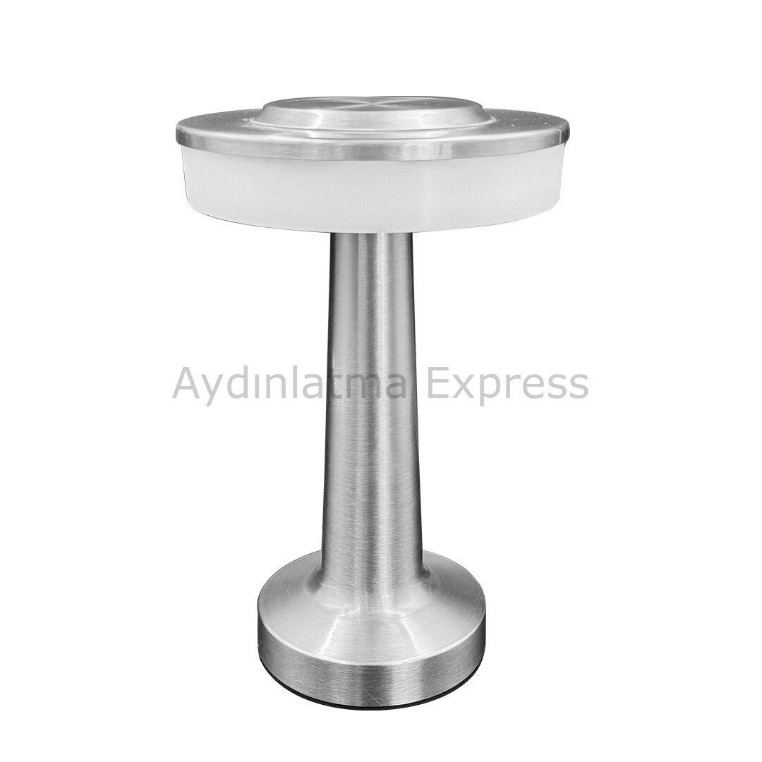 K2 Gümüş 3 Fonksiyonlu Masa Lambası Dimlenebilir KML105