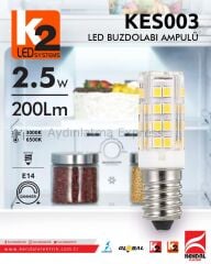 K2 Buzdolabı Ampülü E14 KES003 (100 adet)