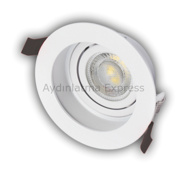 CT-5229 CATA Pars Beyaz Yuvarlak Dekoratif Spot Kasa