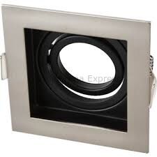 CT-5225 CATA Pars Satin-Siyah Kare Dekoratif Spot Kasa