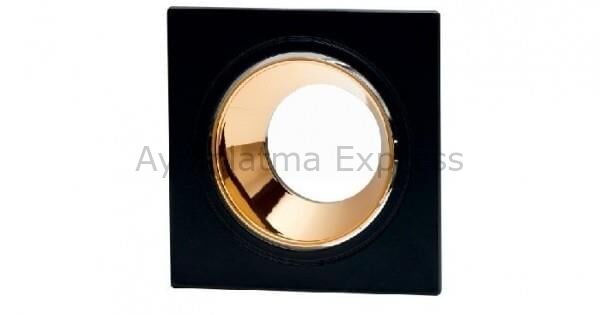 CT-5055 CATA Jaguar Siyah-Bakır Kare Dekoratif Spot Kasa