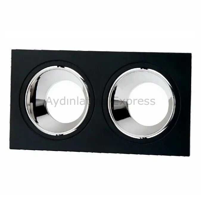 CT-5054 CATA Jaguar Siyah-Platin İkili Dekoratif Spot Kasa