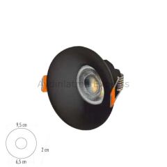 CT-5091 CATA Lıon Siyah Yuvarlak Dekoratif Spot Kasa