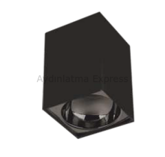 CT-5420 CATA Bergama Siyah-Platin Kare Dekoratif Spot Kasa