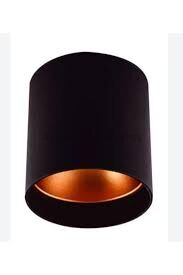 CT-5421 CATA Bergama Siyah-Bakır Yuvarlak Dekoratif Spot Kasa