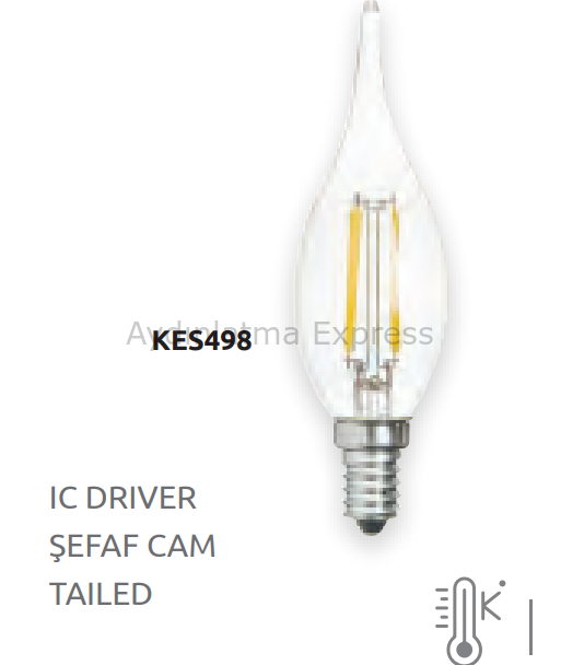 K2 4W Rustik Ampul 2700K KES498