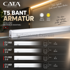 CT-2466 CATA 5W 30CM Led T5 Bant Armatür