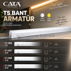 CT-2467 CATA 10W 60CM Led T5 Bant Armatür