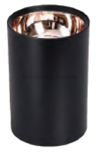 K2 FIRAT Yuvarlak Sıva Üstü Spot Siyah-Rose KDA914