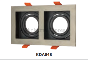 K2 İNCİ Aliminyum Spot 2'li Saten-Siyah KDA848