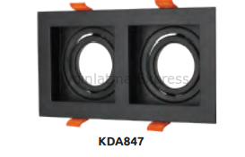 K2 İNCİ Aliminyum Spot 2'li Siyah KDA847