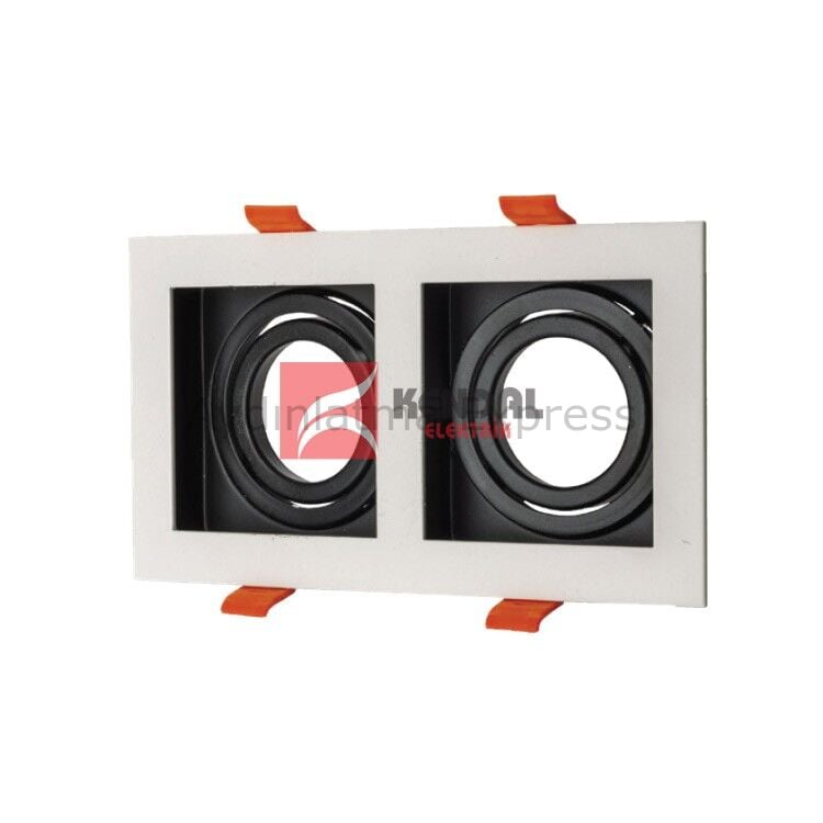 K2 İnci İkili Kare Beyaz-Siyah Dekoratif Kasa KDA855