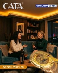 CT-4538 CATA 240 Çipli Gold Şerit Led (Paket 5 Metre)