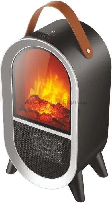 CT-6055 Uludağ Şömine 1500 Watt Taşınabilir Kumandalı Fanlı Isıtıcı