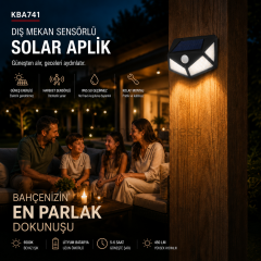 K2 30W Sensörlü Duvar Armatürü KBA741 Beyaz Işık