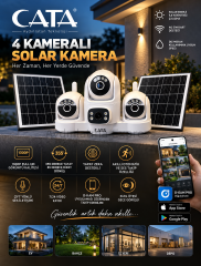 CATA CT-4056 4 KAMERALI SOLAR KAMERA 4G SİM KARTLI