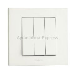 Ovivo Üçlü Anahtar Mekanizma+Tuş/Kapak