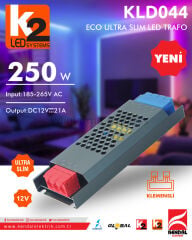K2 21A Ultra Slim Led Trafo Klemensli KLD044