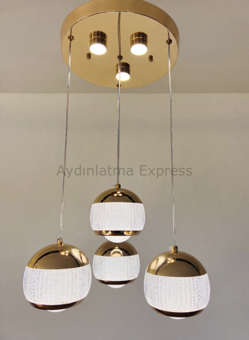 VİRAL LED 45W Milas Gold Avize CCT 3 Renk