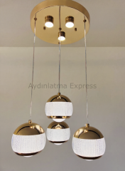 VİRAL LED 45W Milas Gold Avize CCT 3 Renk