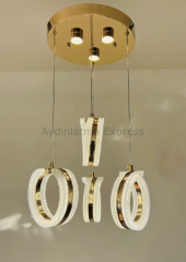 VİRAL LED 50W Side Gold Avize CCT 3 Renk
