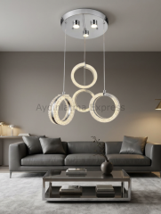 VİRAL LED 50W Side Krom Avize CCT 3 Renk